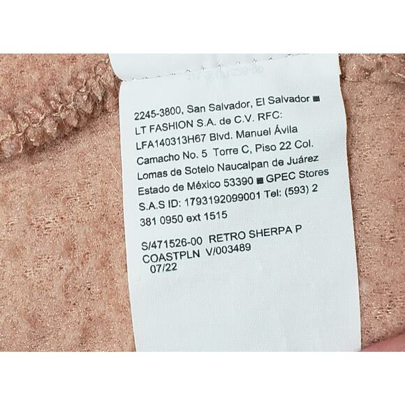 Old Navy Peach Fleece Pullover M+ Cozy Sherpa Turtleneck Soft Winter Cozy Layer - Picture 9 of 9